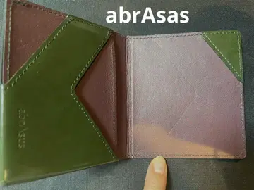 abrAsas 슬림 접이식 지갑 그린