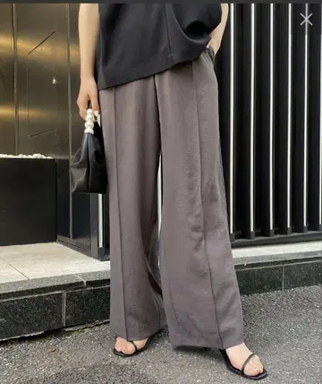 개럴개런트/NEW 저지 와이드 팬츠 차콜 그레이