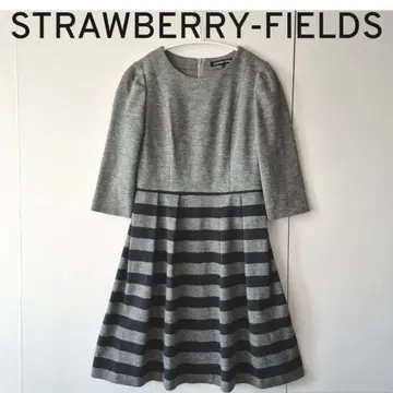 STRAWBERRY-FIELDS 보더 원피스 SIZE F