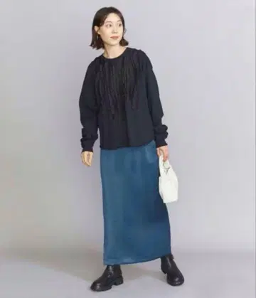 새틴 I라인 맥시 스커트 BEAUTY&YOUTH UNITED ARROWS