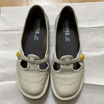 CAMPER 캠퍼 플랫슈즈 베이지 38 가죽 메쉬