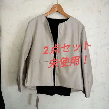 노카라 그레이지 합성 피혁 자켓