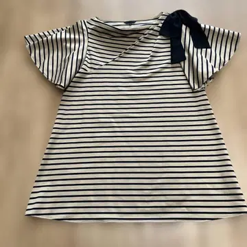 TOBE CHIC 베이지 보더 튜닉