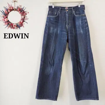 새상품급 EDWIN E505 28 와이드 스트레이트 셀비지 빈티지