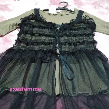 새상품 엑시즈팜 튤 뷔스티에 풀오버 axes femme