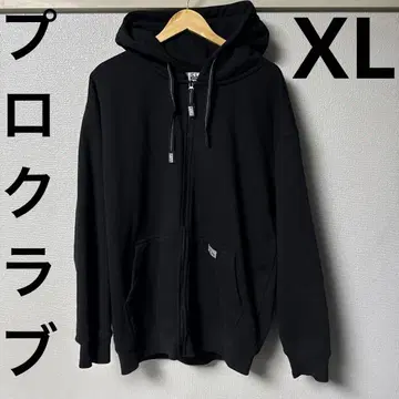 PRO CLUB 블랙 집업 후드티 XL 프로클럽