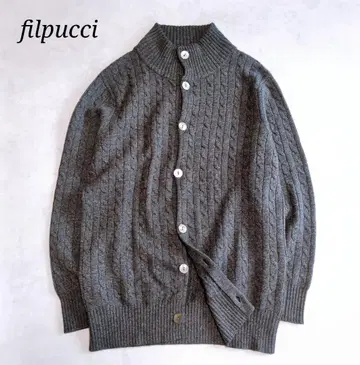 캐시미어 100% filpucci 케이블 니트 가디건 어른의 품격