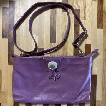 이아파피요네 가방 천연 가죽 보라색 핑크 가죽 숄더백