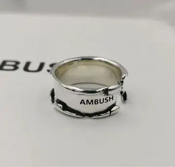 AMBUSH 크랙 디자인 실버 반지