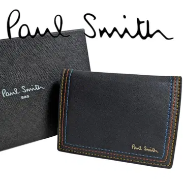 폴스미스 미니 지갑 스트라이프 스티치 PSC690 블랙