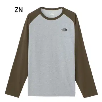 THE NORTH FACE 긴팔 티셔츠 그레이/올리브