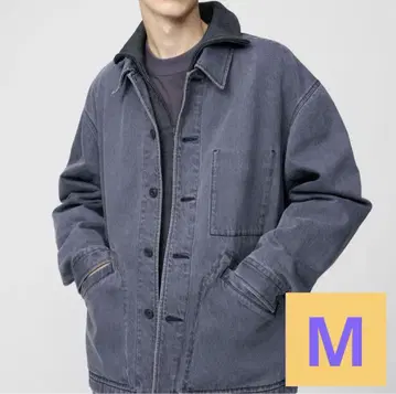 UNIQLOU 오버사이즈 컬러 데님 자켓 GRAY M 사이즈
