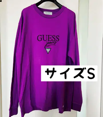 GUESS 퍼플 긴팔 T셔츠 사이즈 S