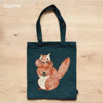 마츠오 미유키 토트백 Rectangle totebag Cat 다람쥐
