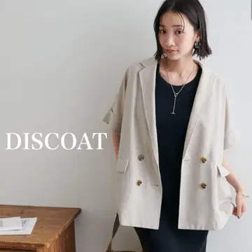 DISCOAT/디스코트 린넨 라이크 반팔 셔츠 자켓 새상품 테일러드