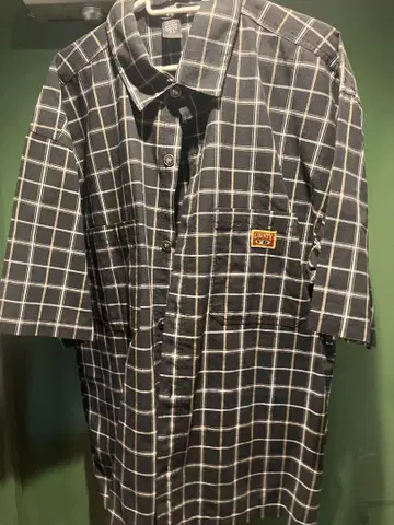 COUNTY FB 반팔 체크 셔츠 XL