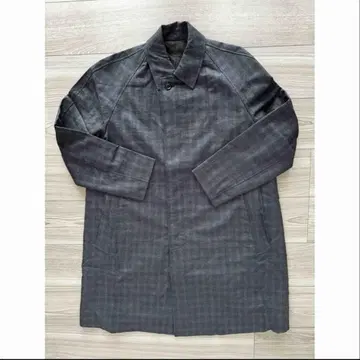 ITTY BITTY 체크 무늬 스텐카라 코트