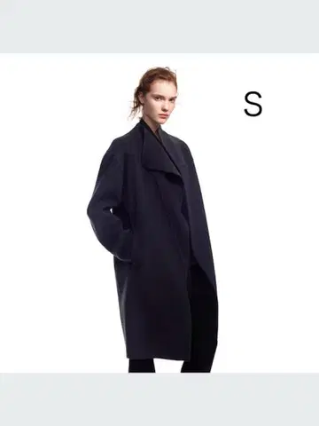 플러스 제이 유니클로 캐시미어 블렌드 노카라 코트