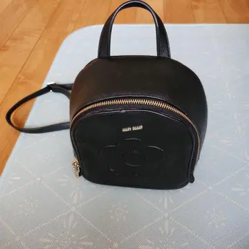 MARY QUANT 블랙 플라워 백팩