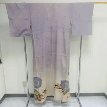 [앤티크] 순수 실크 호몬기 타이쇼 원단 패턴 쇼와 초기 염색