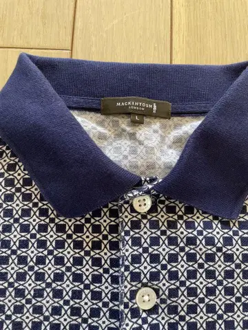 MACKINTOSH LONDON 코튼 피케 셔츠 네이비 온오프 겸용