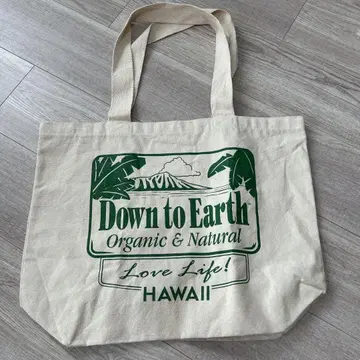 [ 미사용 새상품 ] Down to Earth 면 에코백 토트백