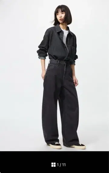 UNIQLO 배기 커브 청바지