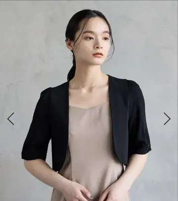 AIMER 노카라 칠부 소매 볼레로