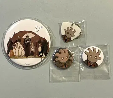 Eve 캐릭터 캔뱃지 피크형 키링 4개 세트 묶음 판매