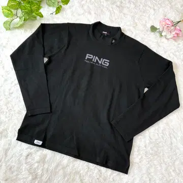 컨디션 최상 XL PING 핑 모크넥 긴팔 니트 블랙