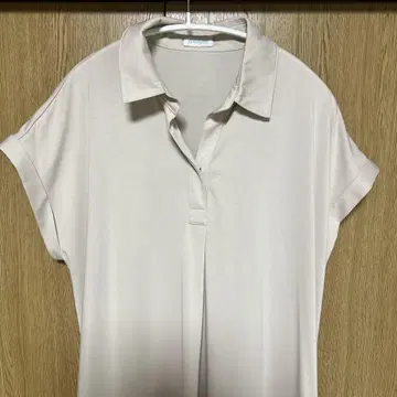 매킨토시 철학 베이지 피케 셔츠풍 드레스 반팔