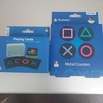 PlayStation Playing Cards+Metal Coasters