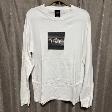 y092812 HUF 롱T 화이트 프린트 티셔츠 L