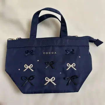 TOCCA 네이비 리본 자수 숄더백 미니