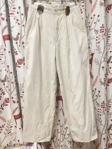 까스텔바작 옅은 베이지 캐주얼 팬츠 W78 투 턱 치노 면