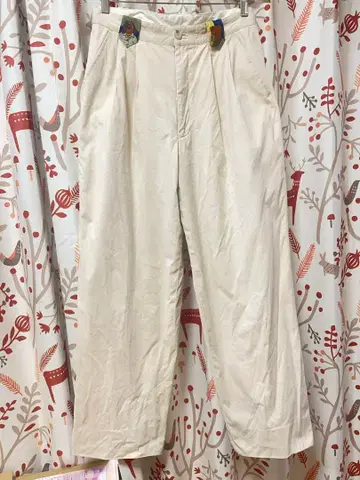 까스텔바작 옅은 베이지 캐주얼 팬츠 W78 투 턱 치노 면