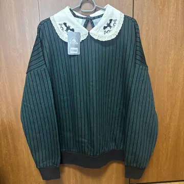 일본 미발매 호손트 맨션 패턴 카라 부착 풀오버