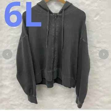 빅 사이즈 오카다 유리 지퍼 후드티