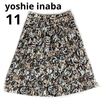 [새상품급] yoshie inaba 올 패턴 플리츠 스커트 일본제 11