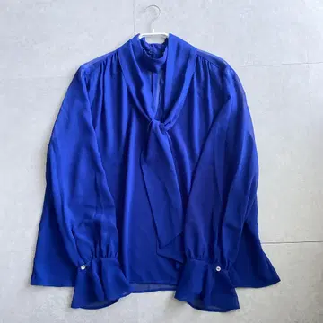 [ ZARA ] 시어 블라우스 블루