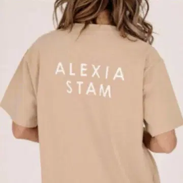 ALEXIA STAM 베이지 T셔츠 반팔