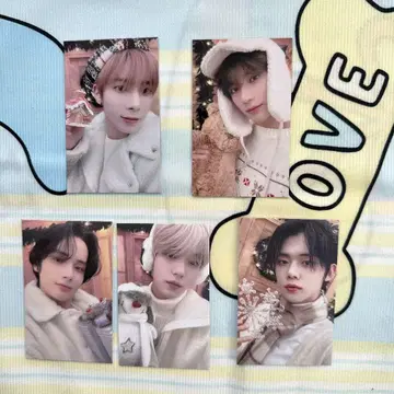 한국 TXT SBS 한정판 가요대전 트레이딩 카드 5장