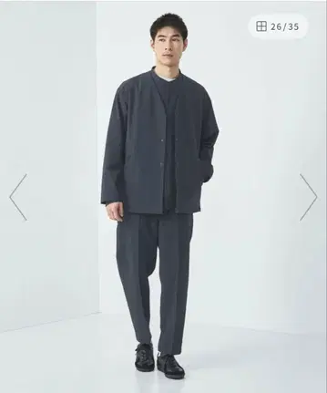 FREELITCH 노카라 가디건 네이비 새상품급