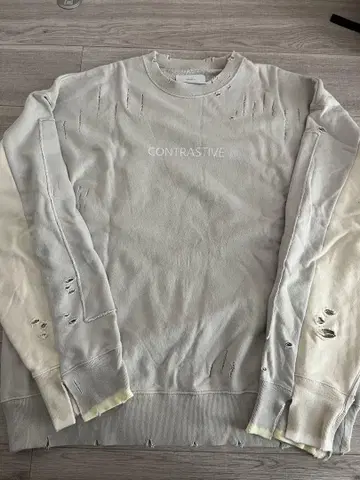 stein 데미지 가공 크루넥 트레이닝복