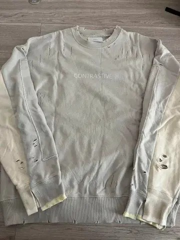 stein 데미지 가공 크루넥 트레이닝복