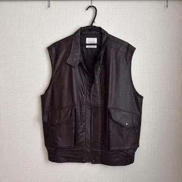 FREAK'S STORE 슬리브리스 가죽 자켓