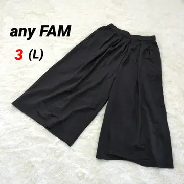 [애니팜] 새상품급 가우초 팬츠 블랙 와이드 L 허리밴딩