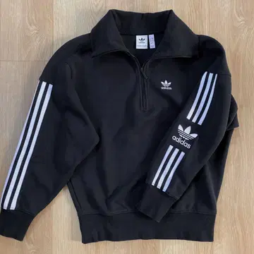 adidas 블랙 집업 맨투맨