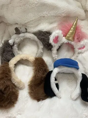 유니버셜 머리띠 스누피 올라프 플러피