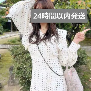 [ 24시간 이내 발송 ] SNIDEL 도트 긴팔 원피스